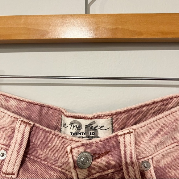 Free People We The Free Pink Cutoff Shorts - Picture 4 of 6